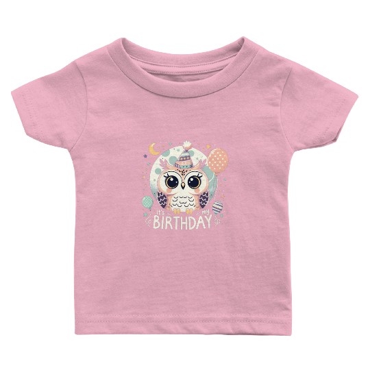 Its My Birthday Sweet Birthday Owl Baby T Shirts
