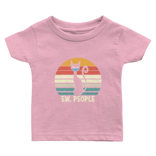 Ew people Black Cat Mask Baby T Shirts