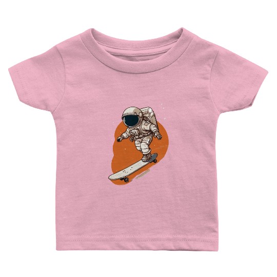 skateboarding astronaut Baby T Shirts