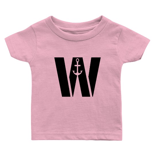 Wanchor W Anchor Essential,Hunter, pirate, ship Baby T Shirts