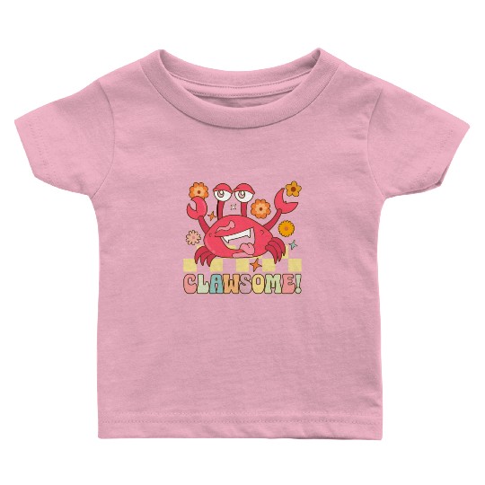 Groovy Crab Lover Seafood Lover Baby T Shirts