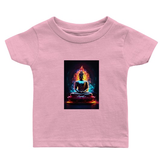 The Buddha Neon Art Baby T Shirts