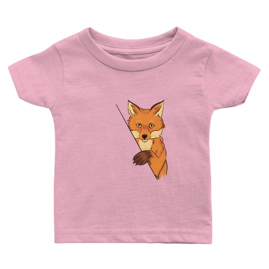 Red Fox Cartoon Animal Kingdom Nature Baby T Shirts