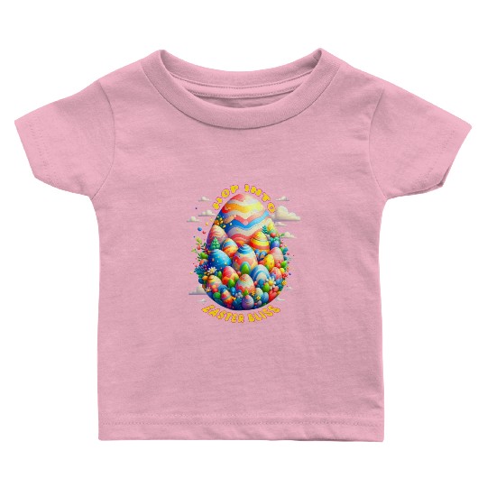 Vibrant Easter Egg Design for a Festive Easter Day Baby T Shirts