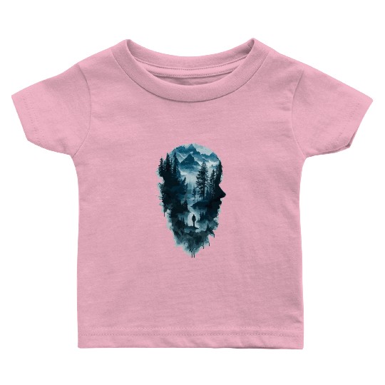 Nature Silhouette Forest Inside Woman Baby T Shirts