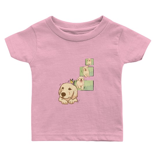 A Cute Cartoon Dog Running Funny puppy Baby T Shirts