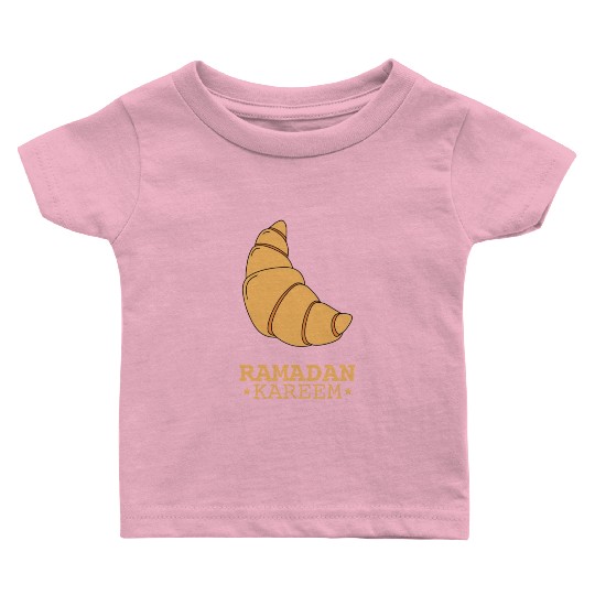 The crescent croissant is a sweet combination Baby T Shirts