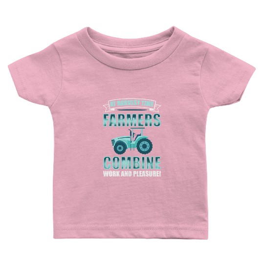 Combine Threshing Farmer Agriculture Combine Baby T Shirts