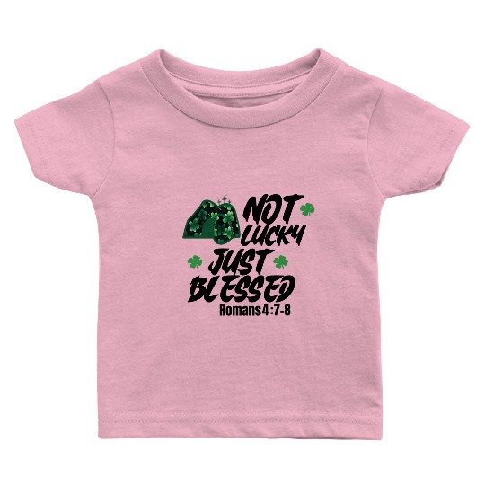 Blessed Beyond Luck: Romans 4:7-8 St. Patrick Baby T Shirts