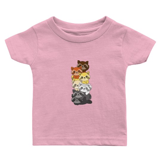 Bear Brotherhood Flag Pride Lgbtq Cute Raccoon Baby T Shirts