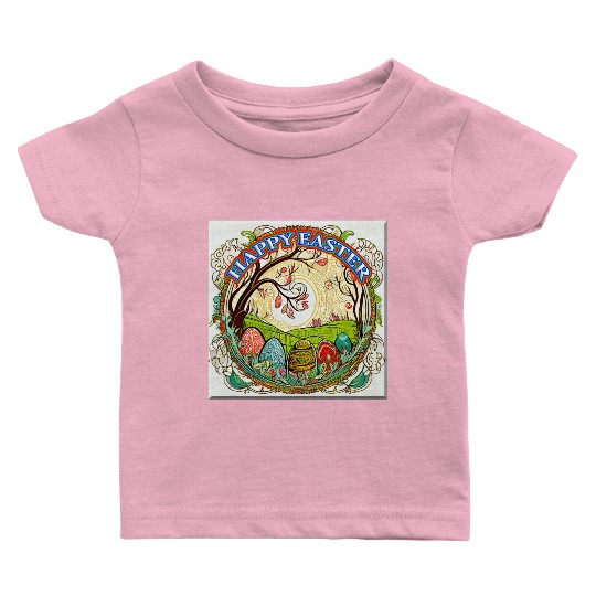 Happy Easter Holiday Celebration Baby T Shirts