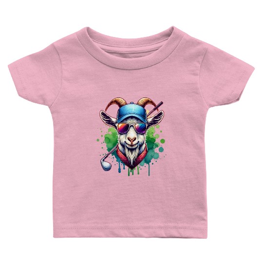 Goat Golfer Golf Course Dog Owner Baby T Shirts