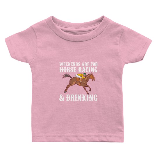 Funny Kentucky derby horse racing jockey Baby T Shirts