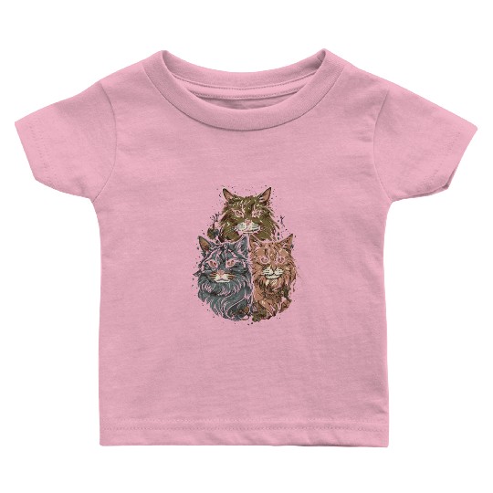 Maine Cat Gang Baby T Shirts