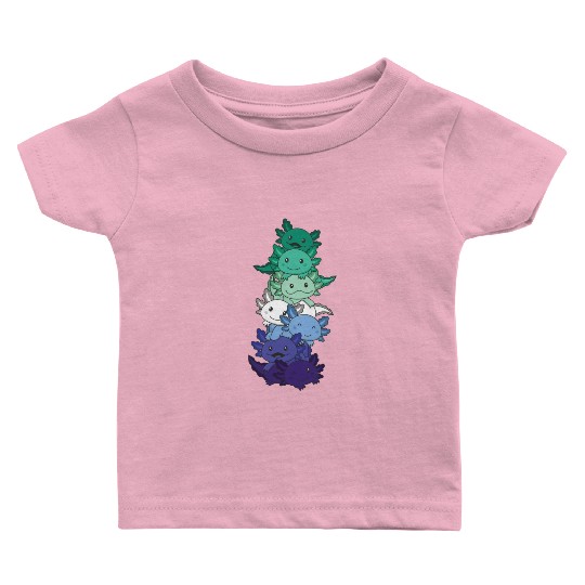 Gay Flag Gay Pride Lgbtq Axolotl Baby T Shirts