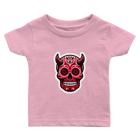 Adventurous Spirit: Daredevil Sugar Skull Baby T Shirts