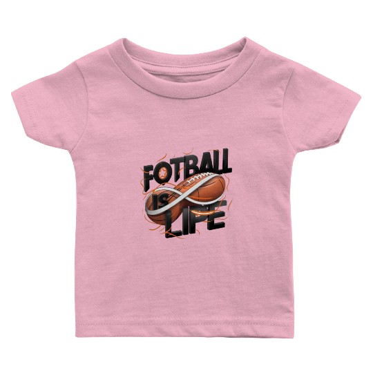 "Eternal Passion: Football is Life" Baby T Shirts
