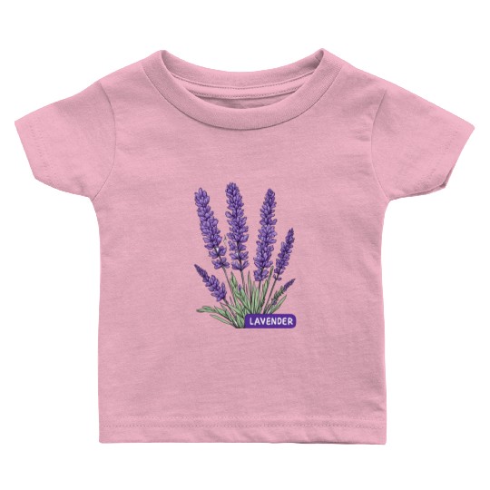 Lavender - Pot Label Baby T Shirts