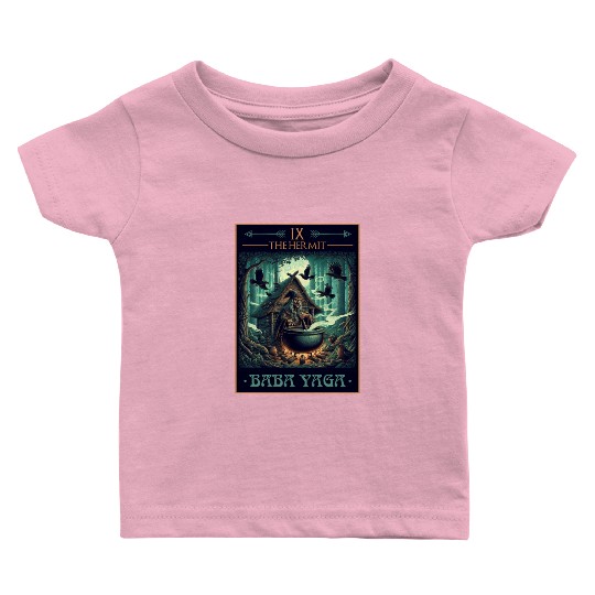 Baba Yaga The Hermit Tarot Card Pagan Witch Baby T Shirts