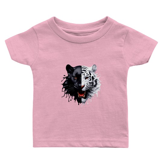 3D realistic black panther & Leopart Design Baby T Shirts