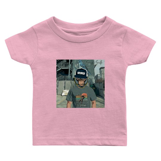 Gangsta Gorilla-Silverback Swanson Gorilla Wear Baby T Shirts