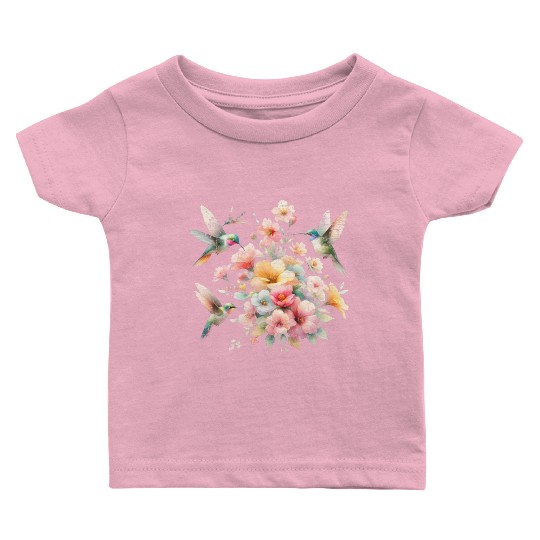 Hummingbird Nature Lover Spring Wildlife Vintage Baby T Shirts