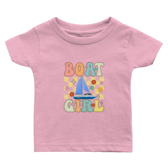 Boat Girl Groovy Boating Girl Female Boater Baby T Shirts