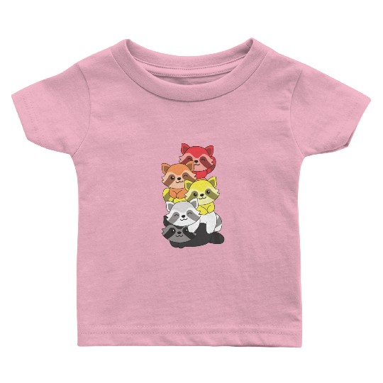Lithsexual Flag Pride Lgbtq Cute Raccoon Baby T Shirts