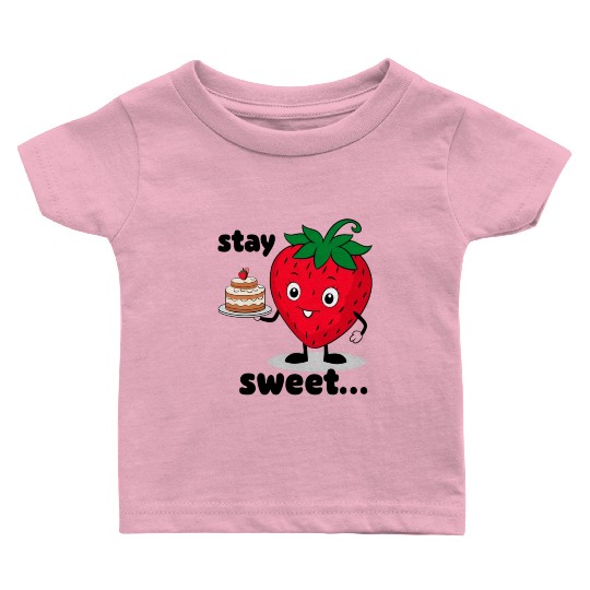 strawberry smile remains sweet Baby T Shirts