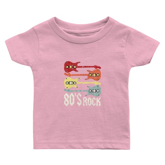 80s Rock Band Guitar Cassette Tape 1980s Baby T Shirts