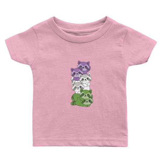 Genderqueer Flag Pride Lgbtq Cute Raccoon Baby T Shirts