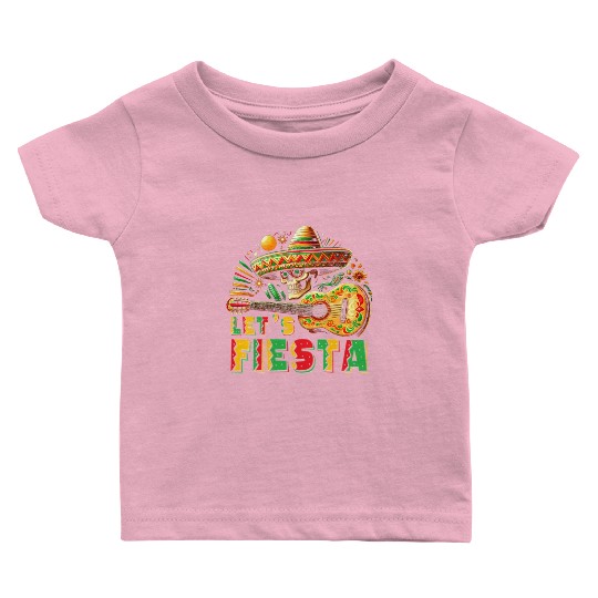 Let s Fiesta Funny Cinco De Mayo Piñata Baby T Shirts