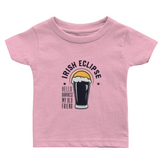 Irish Solar Eclipse - Hello Darkness My Old Friend Baby T Shirts