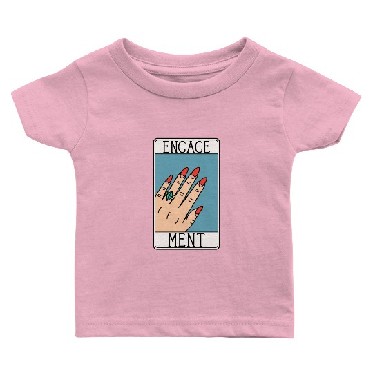 Engagement - Engaged Tarot Card - Wedding Proposal Baby T Shirts