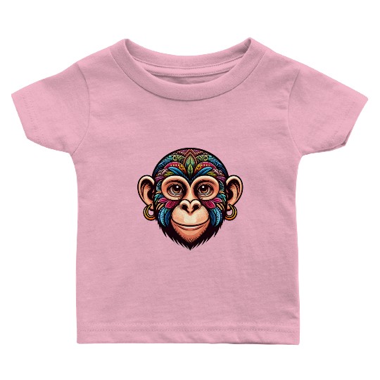 Cute Monkey Face Baby T Shirts