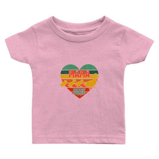 Mama Duck 3 Ducklings Duck Mom Mother's Day Baby T Shirts