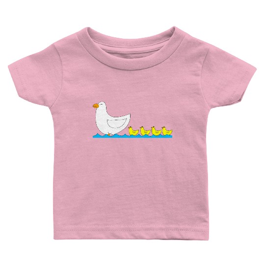 Duck with ducklings Baby T Shirts