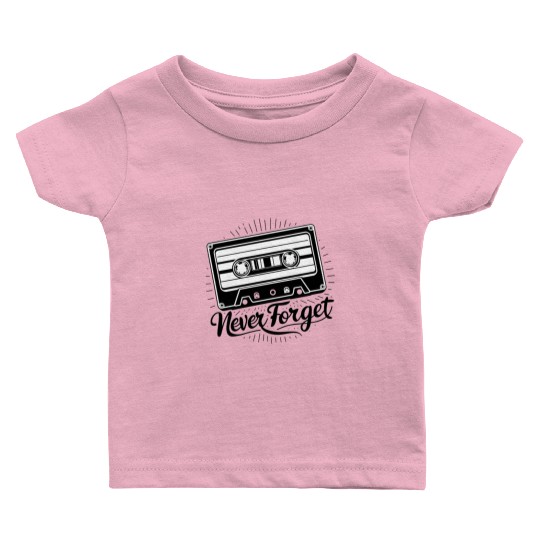 a cassette tape never forget Baby T Shirts