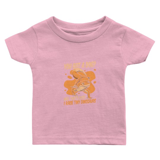I Raise Tiny Dinosaurs Lizard Gekkota Crested Baby T Shirts