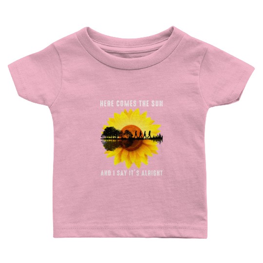Here Comes The Sun And I Say It s Alright Guitar Baby T Shirts