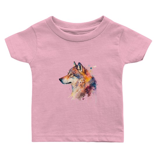 Wolf Print, Cosmic Wolves, Animal Print, Cosmos Baby T Shirts