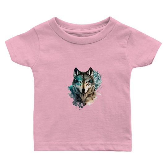 Wolf Print, Cosmic Wolves, Animal Print, Cosmos Baby T Shirts