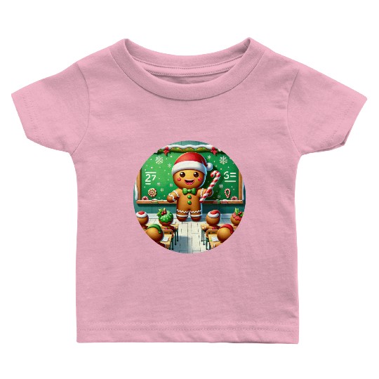 Gingerbread Teach's Yuletide Class Baby T Shirts