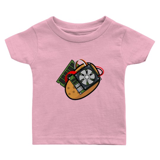 Potato Sticker Baby T Shirts