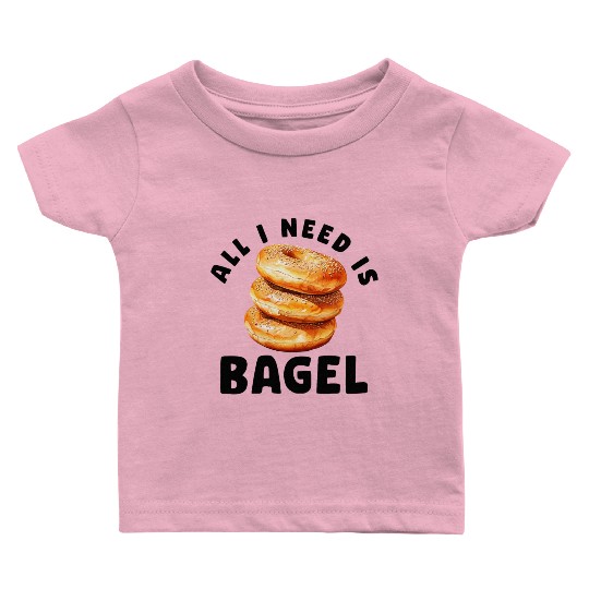 Bagel Lover For Men BreakFast Jewish Food Beigel Baby T Shirts