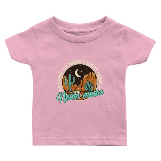 Neon Moon Cactus Country Mountain Western Cow Baby T Shirts