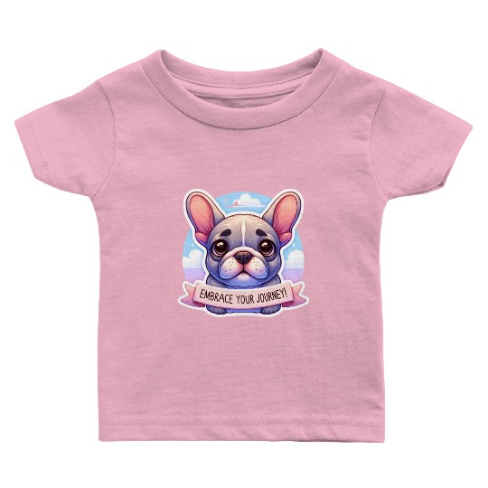 Embrace Your Journey: French Bulldog Motivational Baby T Shirts