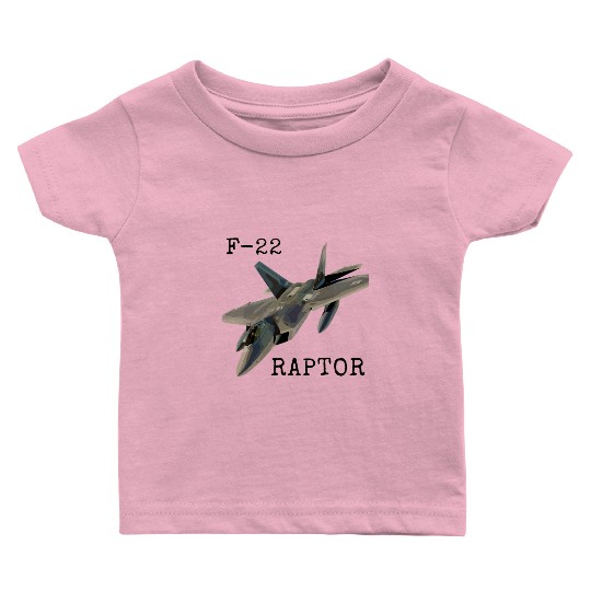 Air Force F-22 Raptor Fighter Jet Military Pilot Baby T Shirts