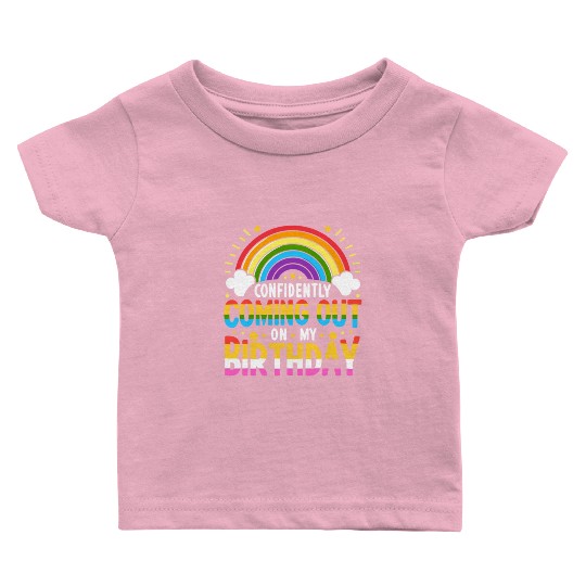 Birthgay Gay Pride Flag Pride Month Equal Rights Baby T Shirts