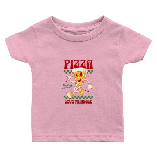 Pizza Love Triangle Baby T Shirts